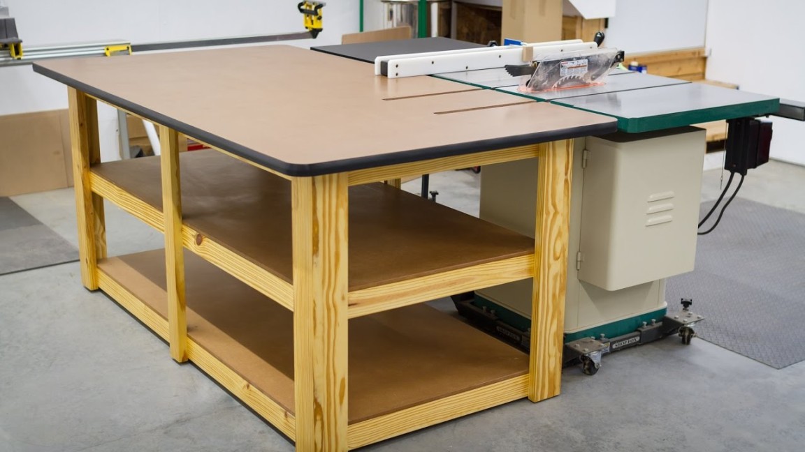 Build a Workbench / Table Saw Outfeed Table :  Steps (with