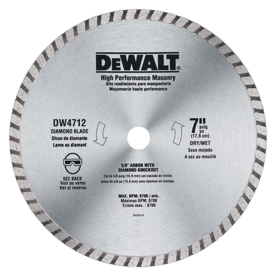 DEWALT Diamond Blade for Masonry, -Inch (DW412B) - Masonry Blade