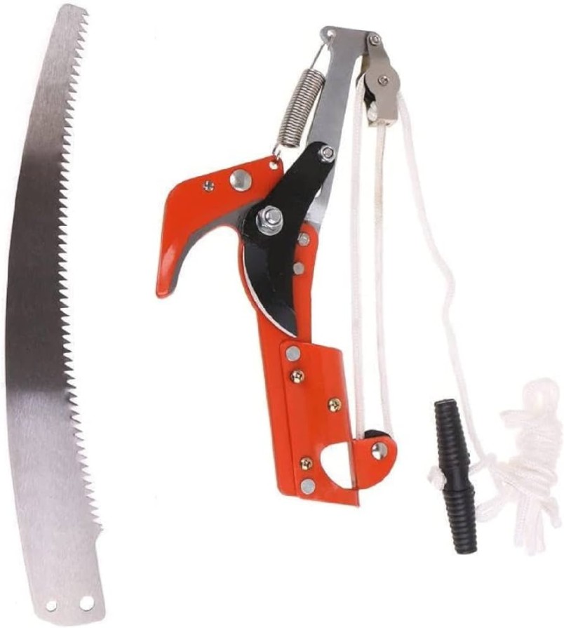 Extendable Tree Pruner Saw, High-Altitude Branches Trimmer Pruning Shears  Head, Fruit Picker Harvester Clipper Pruning Tool for Plant Garden(Without