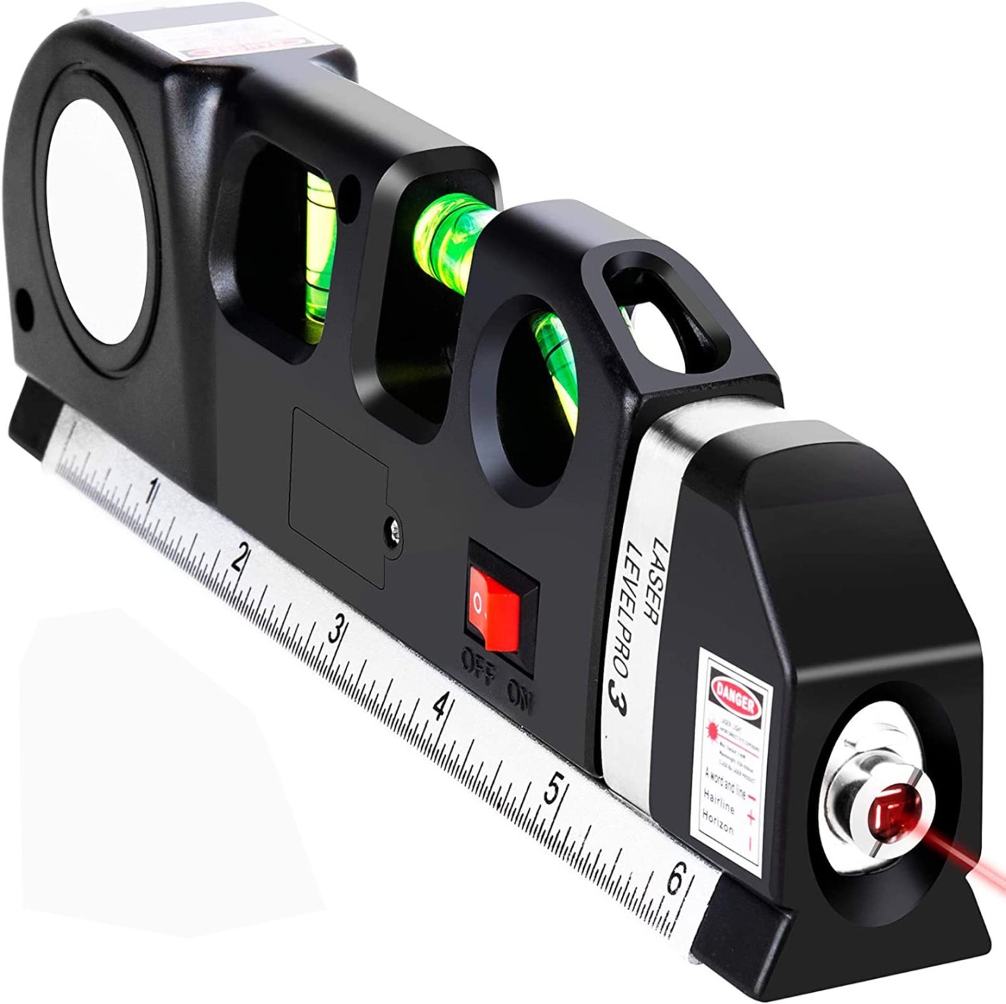 Laser Level Line Tool, Mehrzweck-Laser Level Kit Standard Cross Line Laser  Level Laser Line Leveler Beam Tool mit metrischen Linealen ft/