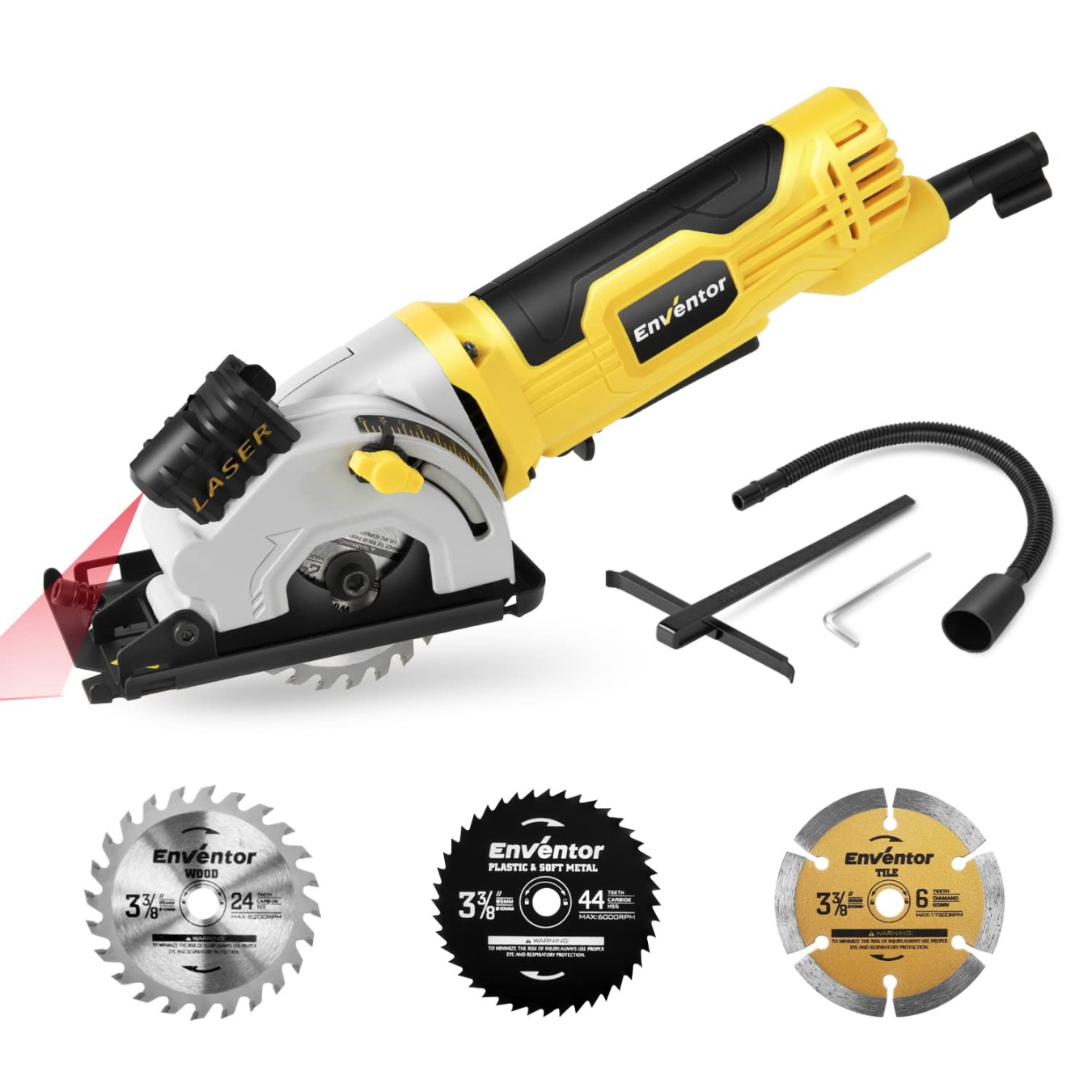 mini-circular-saw-enventor-w-handheld-circular-saw-with-saw-blades-with-guide-rail-and-laser-guide-rpm-ideal-for-wood-soft-metal Miniature Circular Saw Review: Big Performance In A Small Package picture