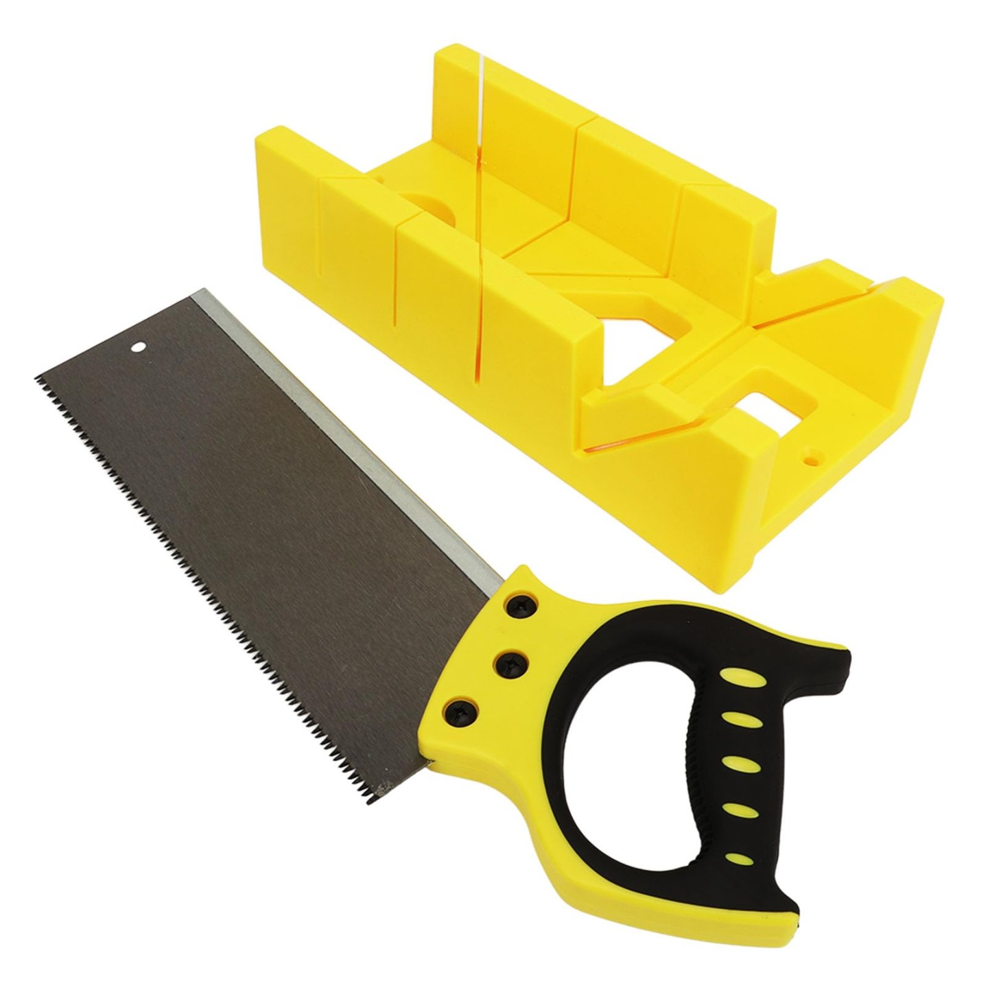 Mitre Saw, Saw and Clamping Box, Reinforced Steel Back Saw for Accurate  Cutting, Receptacle Box Saw With Degree Cutting Woodworking Oblique Guide  for