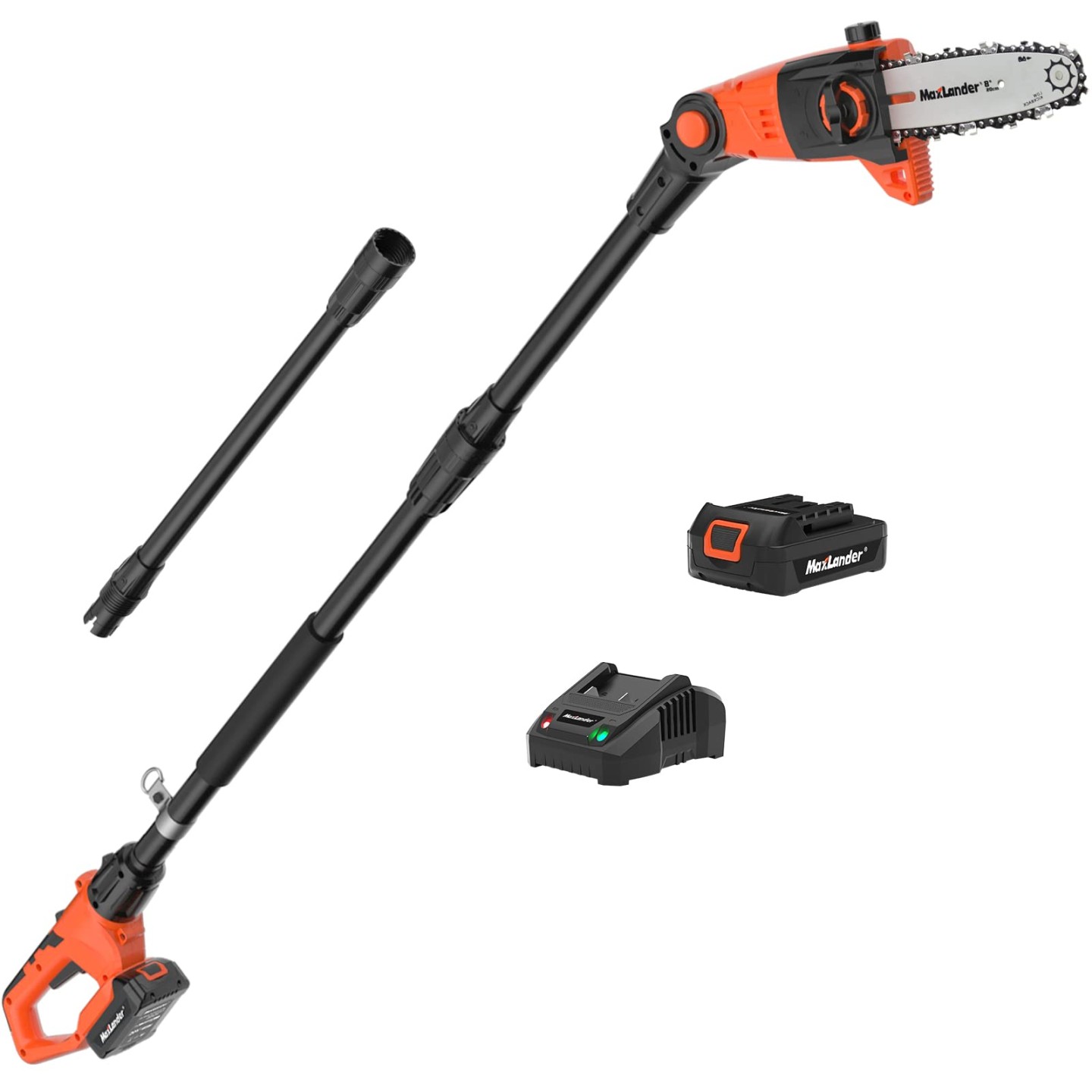 Pole Saw -Inch Cordless Pole Saws for Tree Trimming, -Feet MAX Reach  Electric Pole Saw, ft/s Cutting Speed Auto Oiling Multi-Angle Pole  Chainsaw
