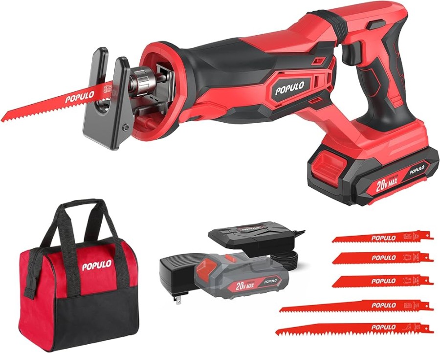 populo-cordless-reciprocating-saw-v-max-ah-battery-power-saw Battery Operated Sawzall Review picture