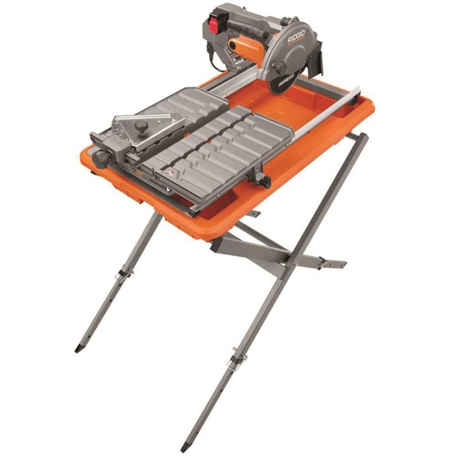 RIDGID  Amp  in. Blade Corded Wet Tile Saw with Stand - Amazon