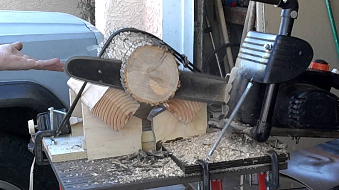 Chainsaw chop saw homemade