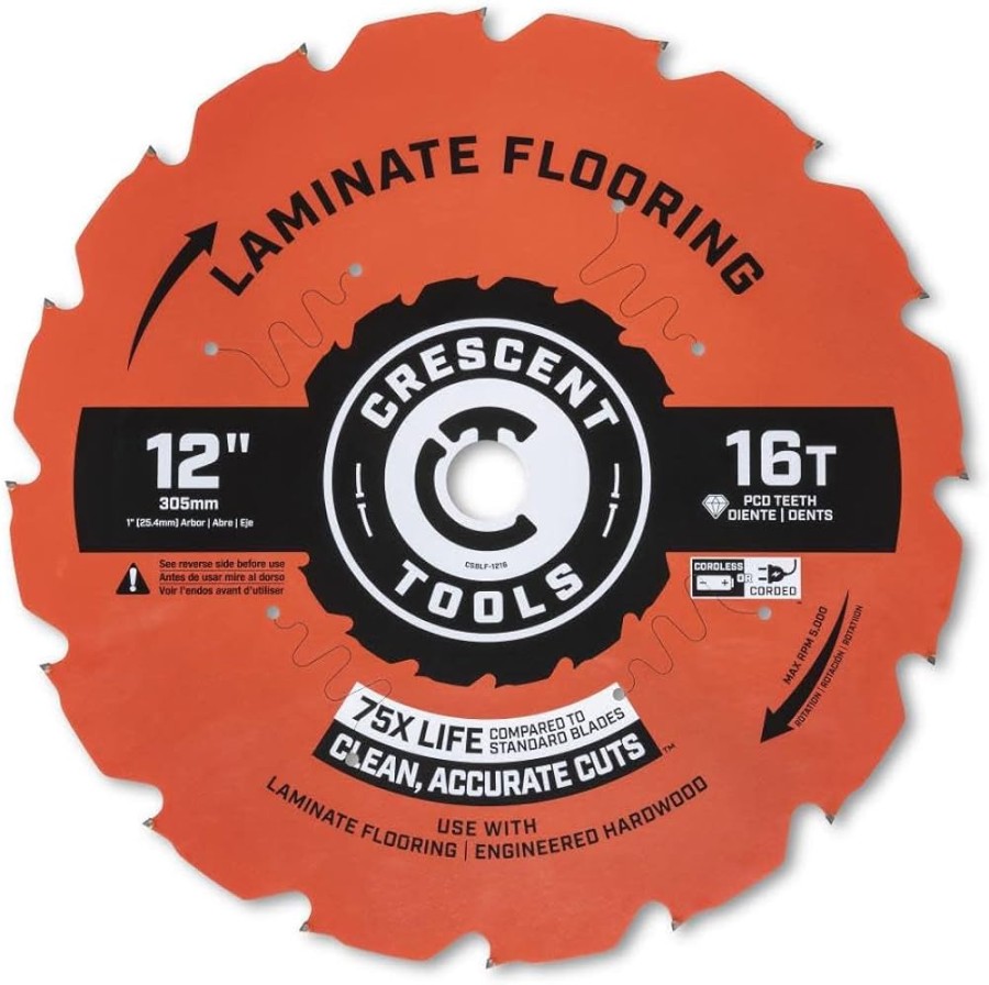 Crescent Circular Saw Blade  inches X  Tooth Laminate Flooring