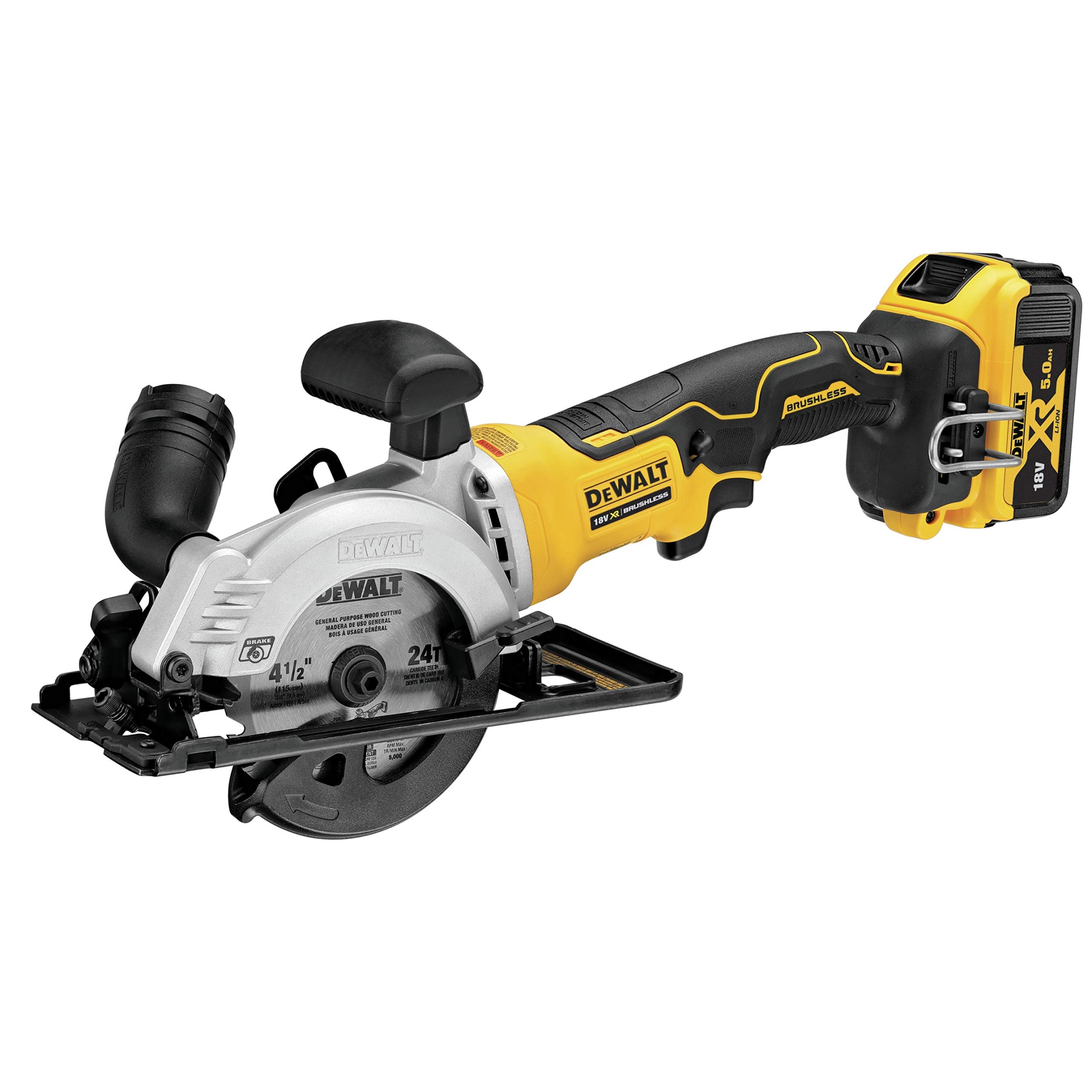 Dewalt Circular Saw XR  V  Ah Li-Ion Brushless 11 mm -  Batteries -  Case TSTAK