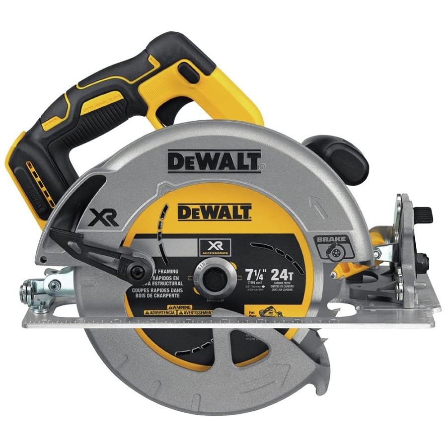 DEWALT V MAX -/-Inch Circular Saw with Brake, Tool Only, Cordless  (DCS50B), Black