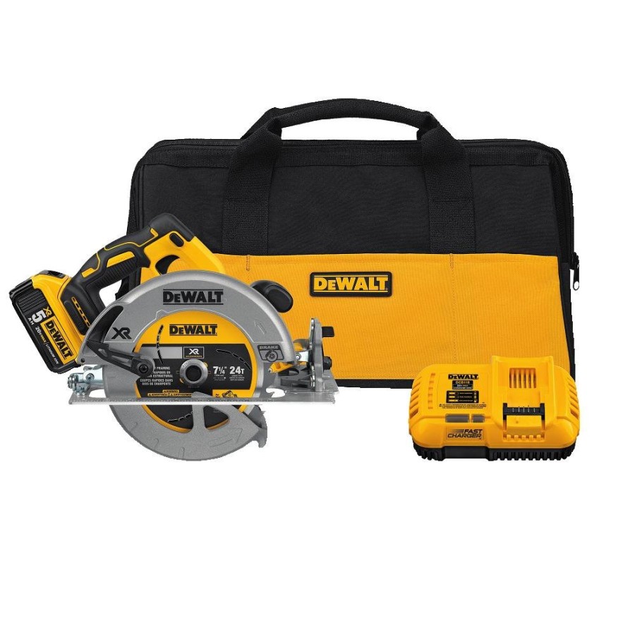 DEWALT V MAX -/-Inch Cordless Circular Saw with Brake Kit