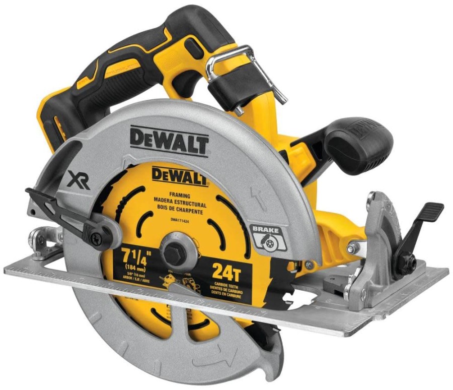 DEWALT V MAX XR® BRUSHLESS -/" CIRCULAR SAW WITH POWER