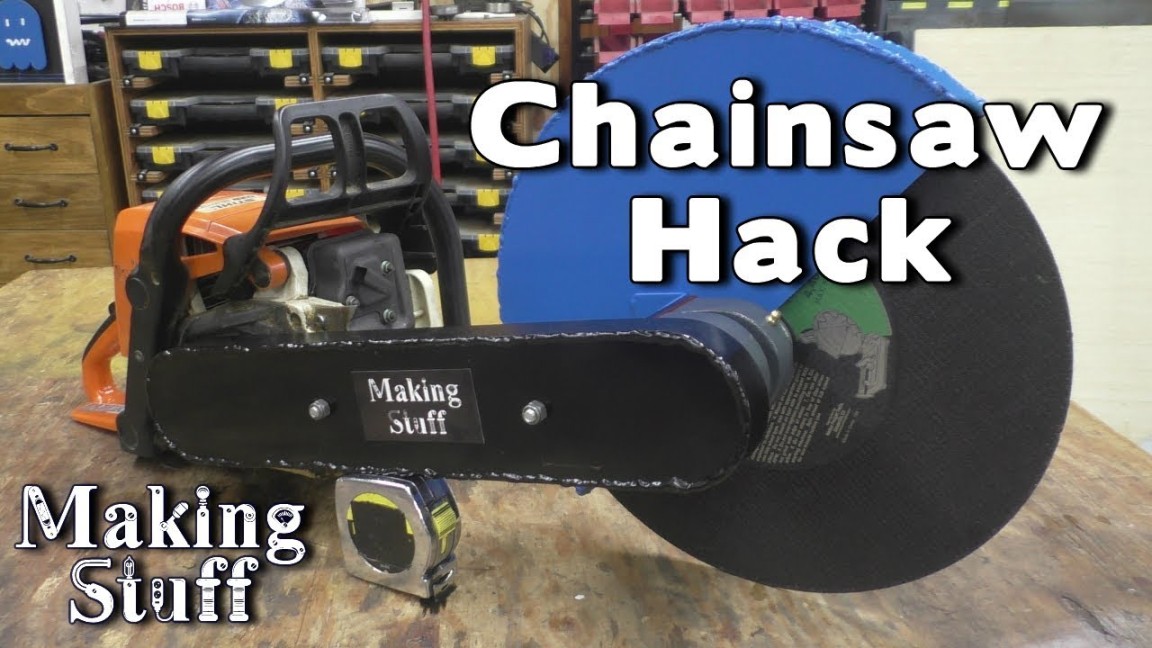 DIY Chop Saw - A Chainsaw Hack