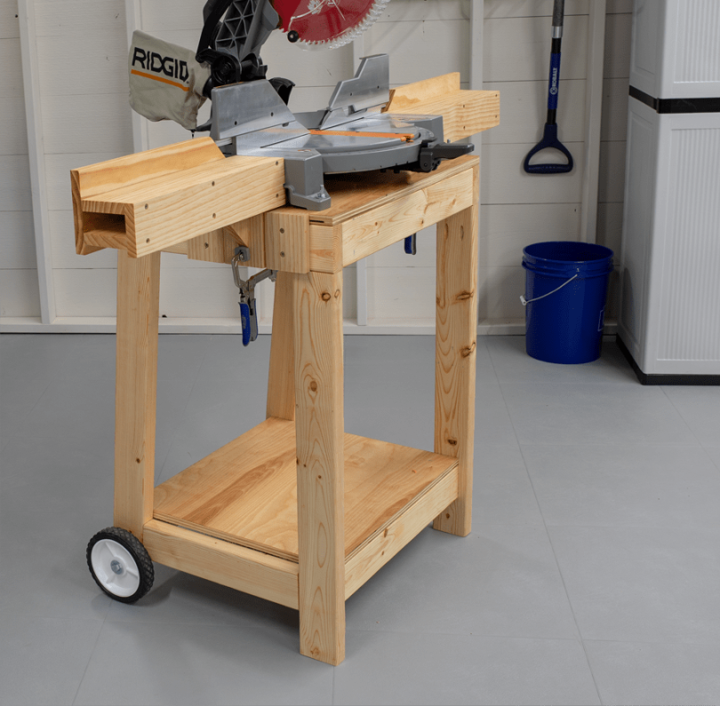 DIY Miter Saw Stand – How To Build a Rolling Miter Saw Stand