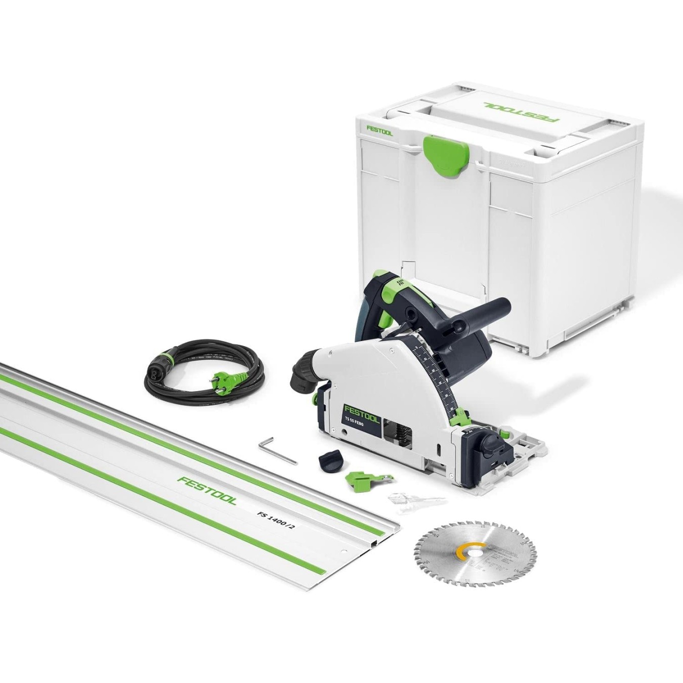 Festool Plunge Saw TS  FEBQ-Plus-FS (with Circular Saw Blade, Shatter  Protection, Viewing Window, Allen Key, Guide Rail) in Systainer