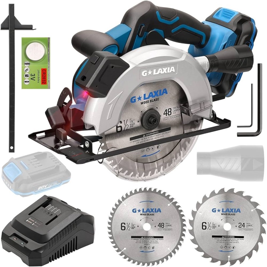 G LAXIA Cordless Circular Saw V RPM Max Cutting Depth