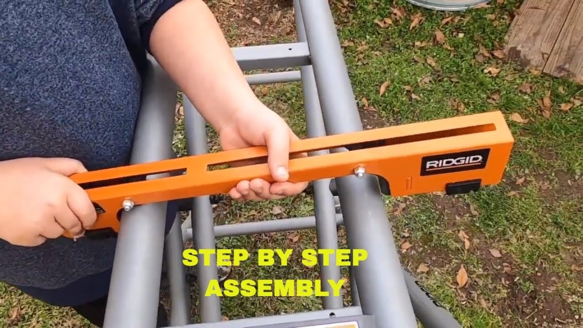 How To Assemble RIDGID Miter Saw Stand Instructions from Home Depot AC