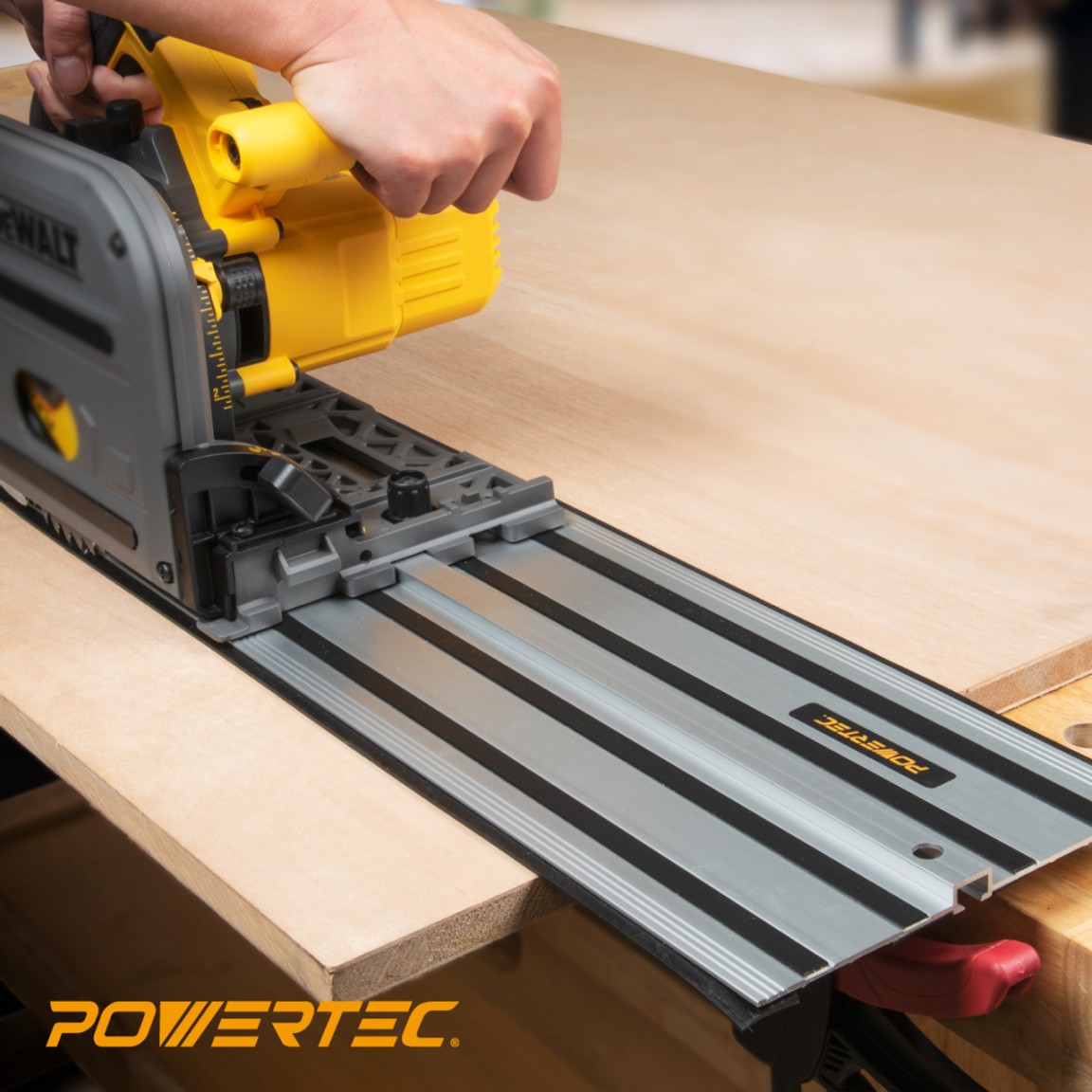 inch Guide Rail Track for DeWalt Track Saw - POWERTEC