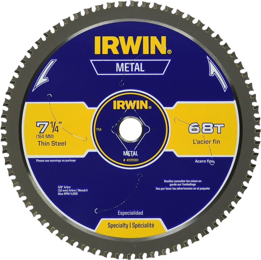 IRWIN Metal-Cutting Circular Saw Blade, -/", T, 935560