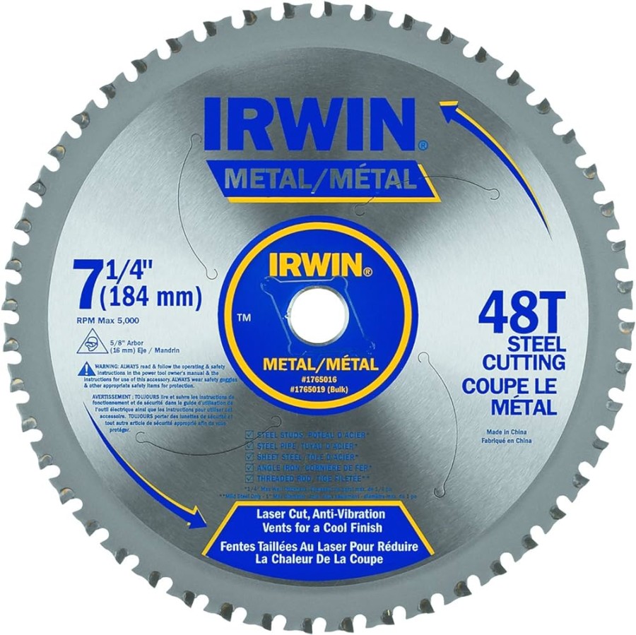 IRWIN Tools Metal-Cutting Circular Saw Blade,  /-inch, 8T