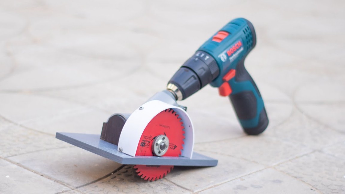 Making a Portable Circular Saw (Drill Powered)