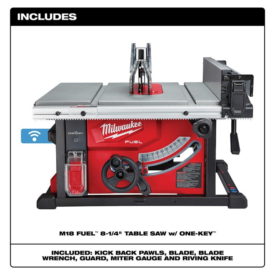 Milwaukee - M FUEL -/" Table Saw with One-Key, Bare Tool