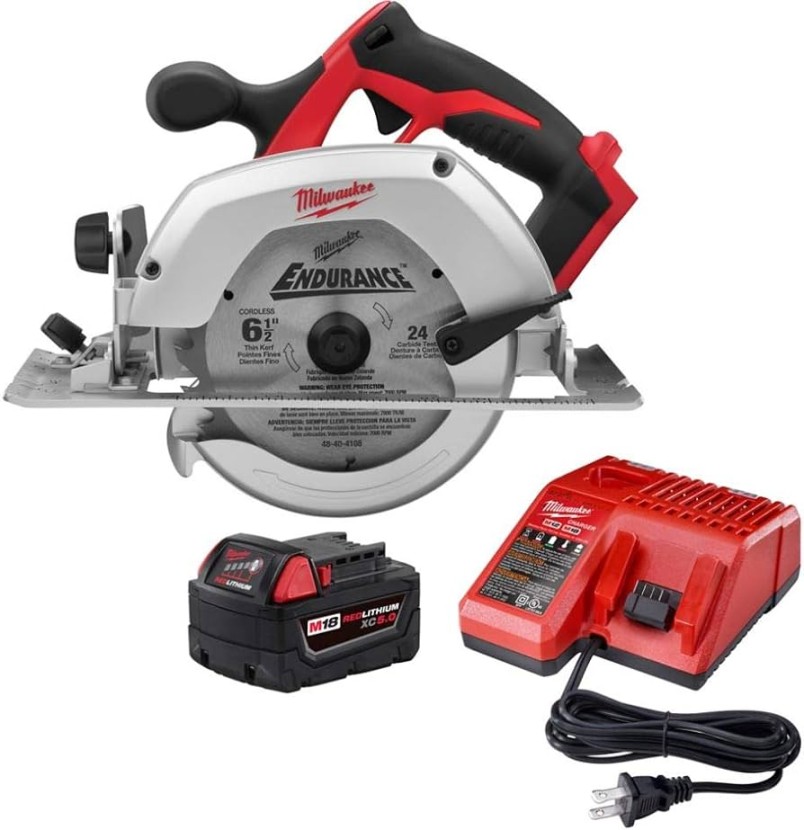 Milwaukee M -Volt Lithium-Ion Cordless -/ in. Circular Saw W/ M  Starter Kit ()