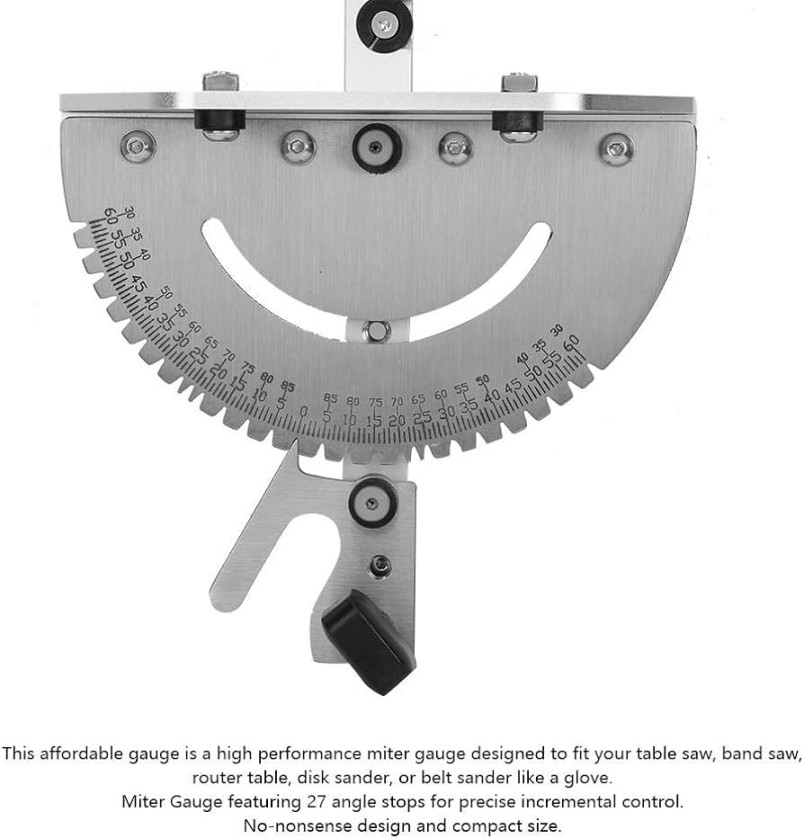 Miter Gauge Table Saw Assembly Craftsman Woodworking Angle Precision System  Aluminum for Table Saw Band Saw Router Table