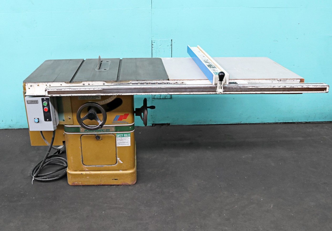 Powermatic " Tilting Arbor Table Saw, Model  - Norman Machine Tool