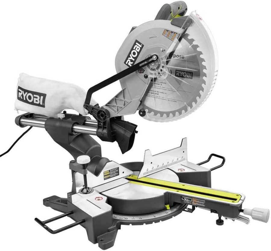 RYOBI TSS  in. Sliding Miter Saw with LED : Amazon