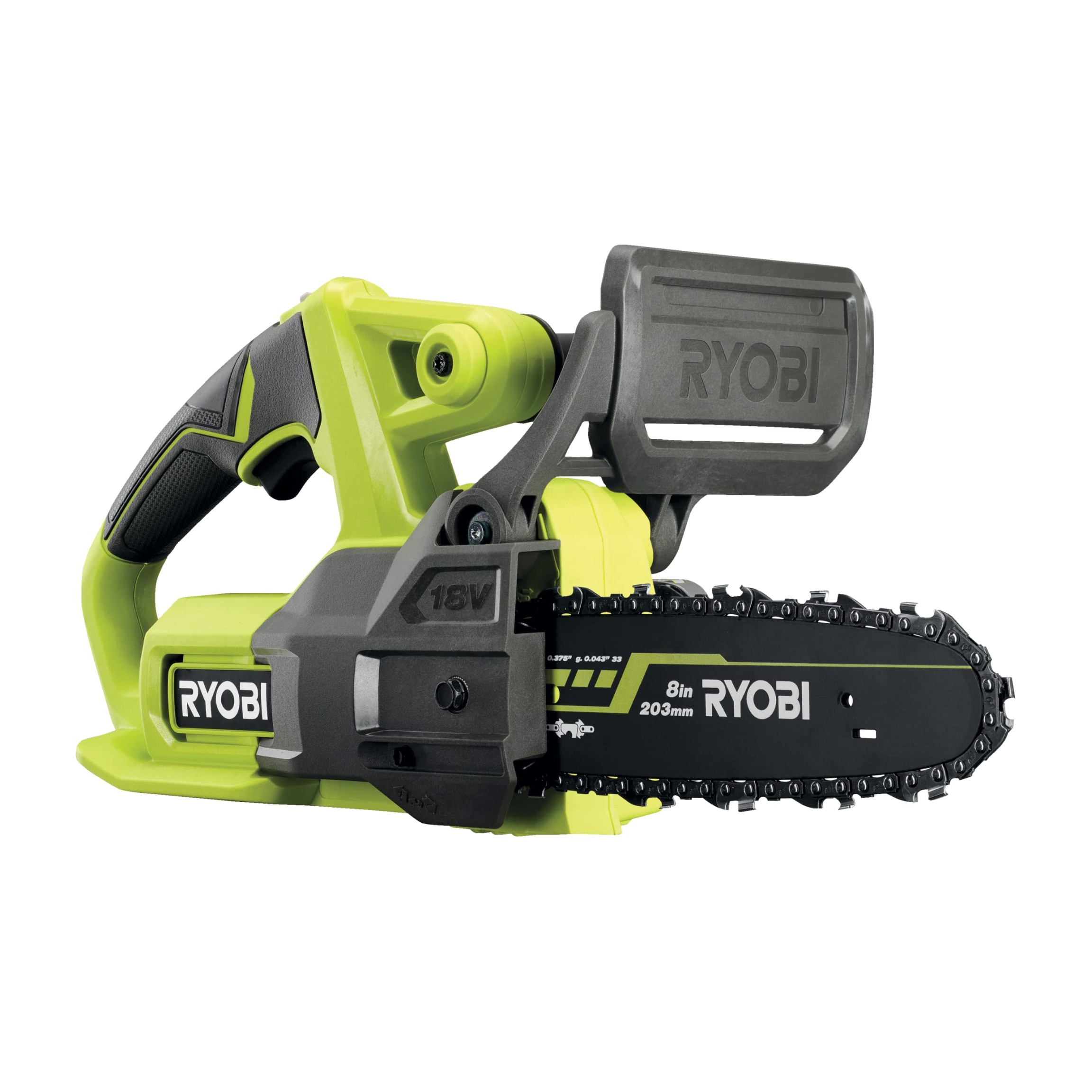 RYOBI  V ONE+ Akku-Kettensäge RYCSA- (Schwertlänge  cm,  Kettengeschwindigkeit , m/s, robustes Kettenspannsystem, ohne Akku &  Ladegerät im