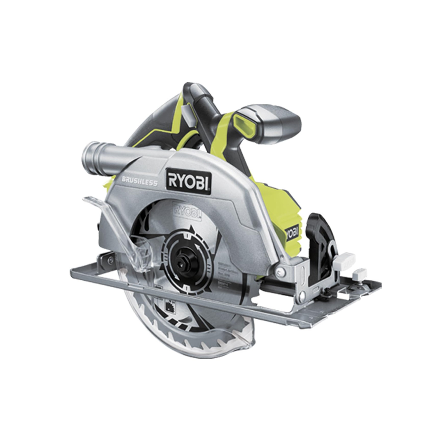 RYOBI  V ONE+ Brushless Akku-Handkreissäge RCS- (Sägeblatt-Ø 4mm,  Schnitttiefe 9°/° 6°/mm, werkzeuglose Tiefeneinstellung,