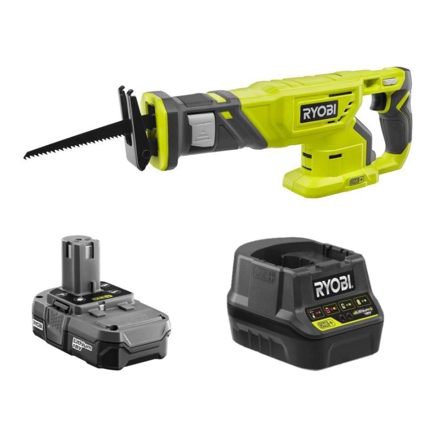 RYOBI -Volt Cordless Reciprocating Saw Kit with Battery and