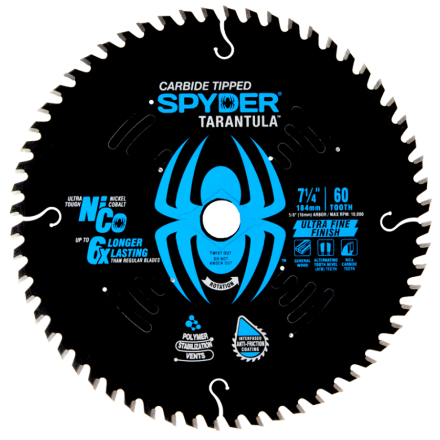 Spyder  -/in, -Tooth Circular Saw Blade, Lasts x Longer