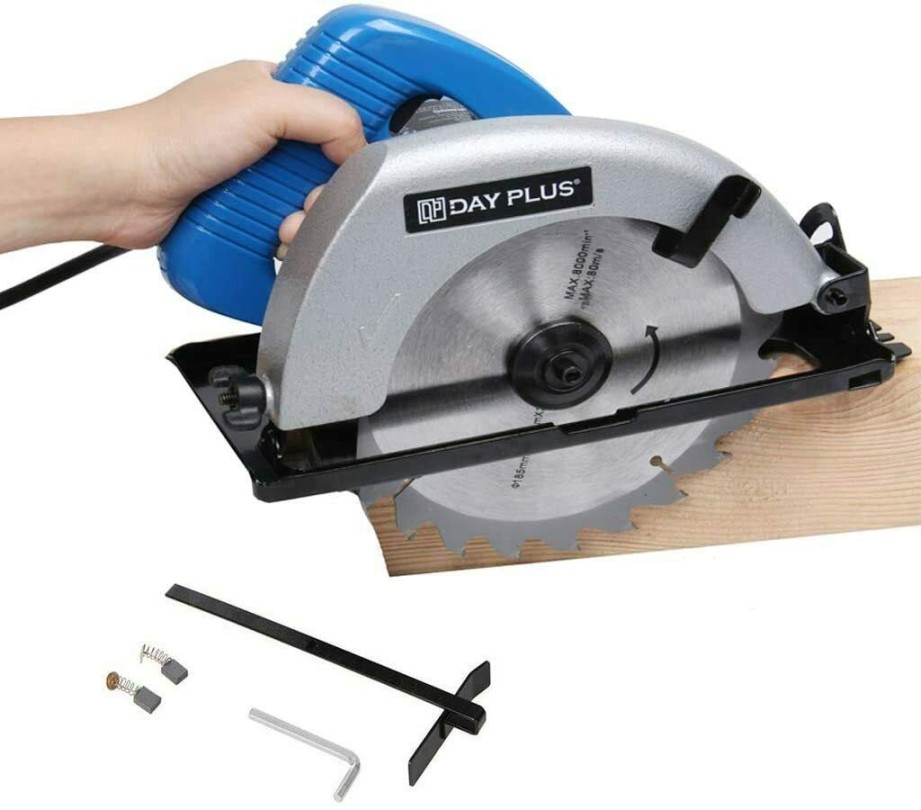 V  W Circular Saw, Portable Wired Electric Handheld Circular Saw,  Plunge Circular Saw with Guide Rail, Cutting Depth: °:  mm/°:  mm,