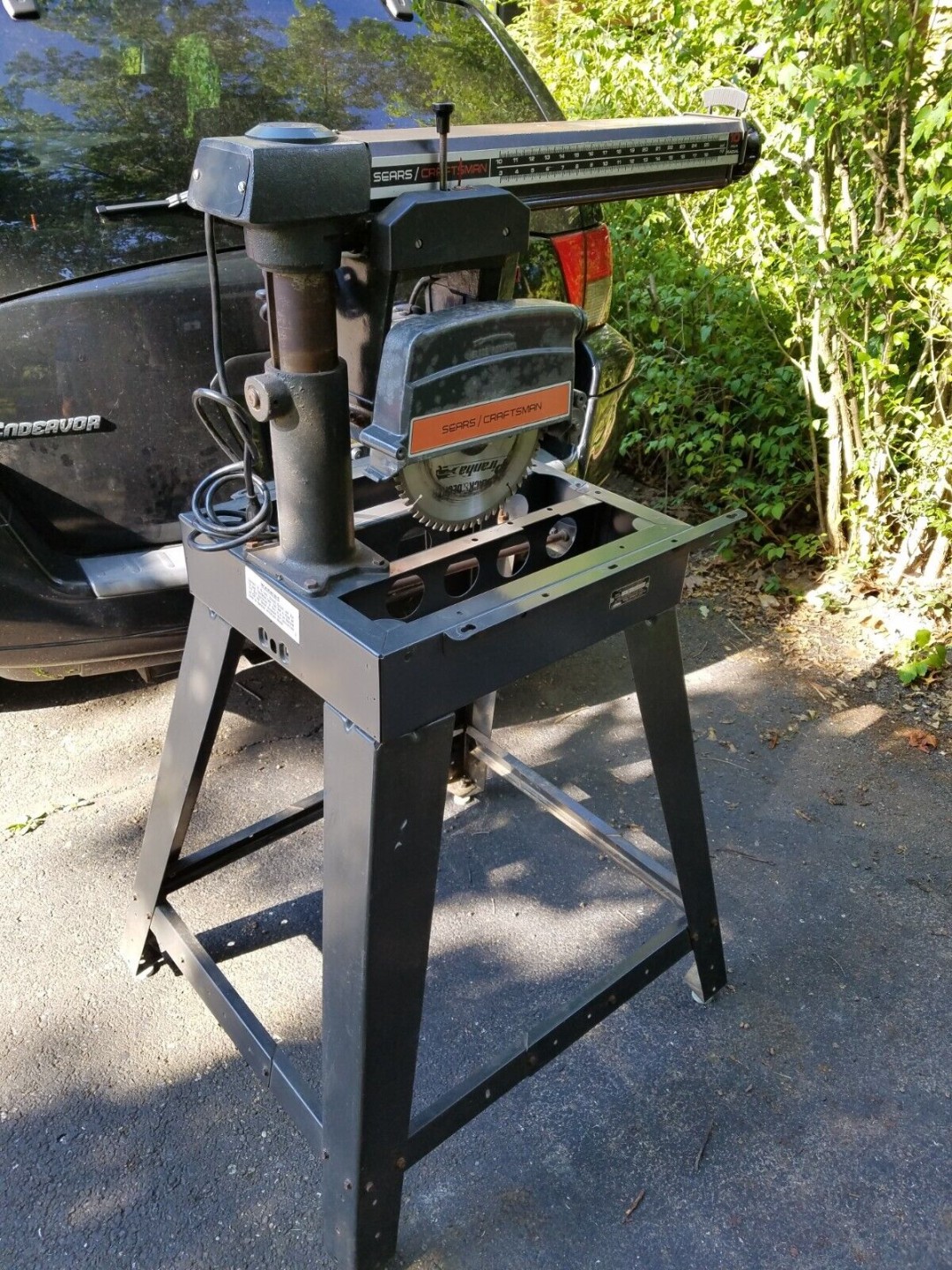 Vintage Sears Craftsman -Inch Radial Arm Saw With Stand, great shape,  extras