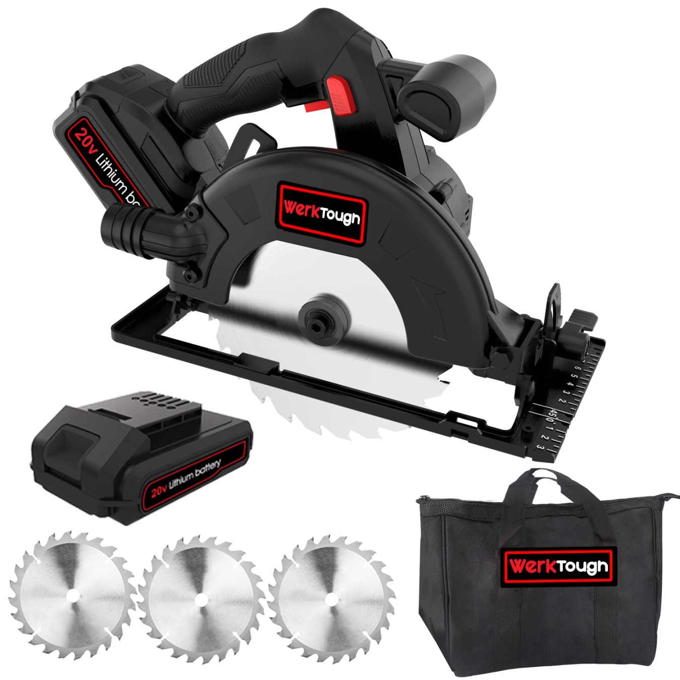 WERKTOUGH Cordless Circular Saw Tool Set  Inch with