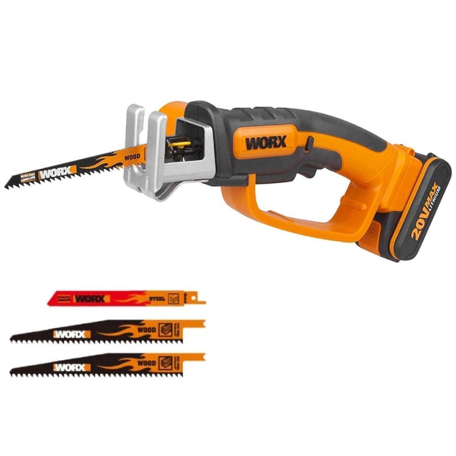 WORX WGE QUIKSAW Cordless All-Purpose Hand Saw V - Lightweight &  Compact - Tool-free Saw Blade Change - Max